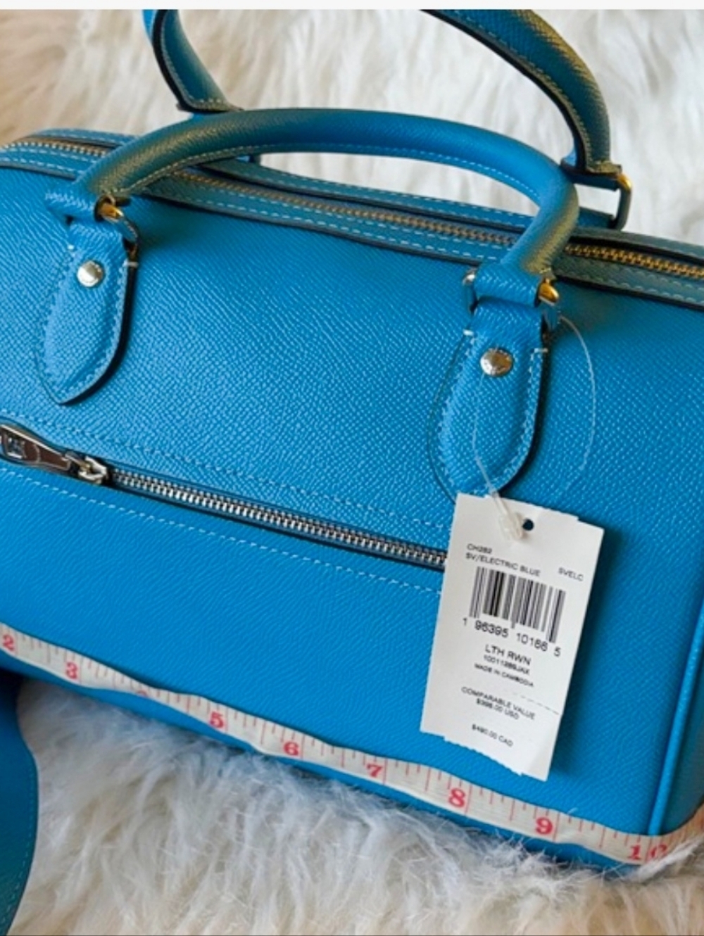 Coach Rowan Pebbled Leather in Turquoise Blue - Picture 7 of 10